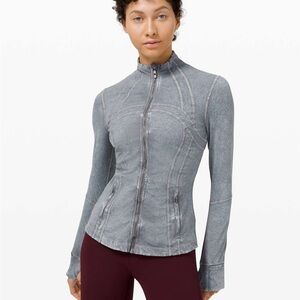 Lululemon Define Jacket Ice Dye Ice Wash Asphalt Grey Nulux Zip Up Size 10